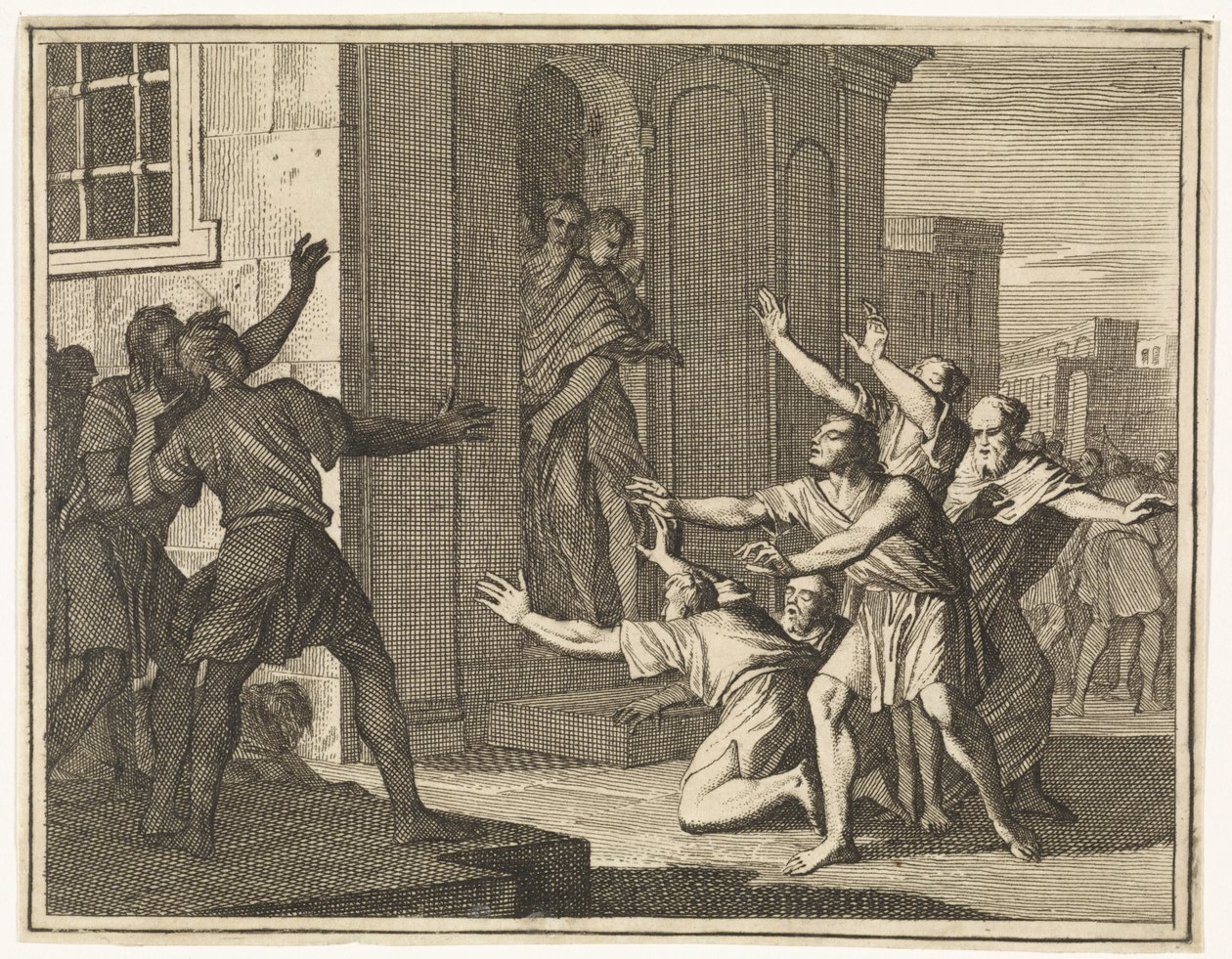 Sodomites frappés de cécité - Caspar Luyken