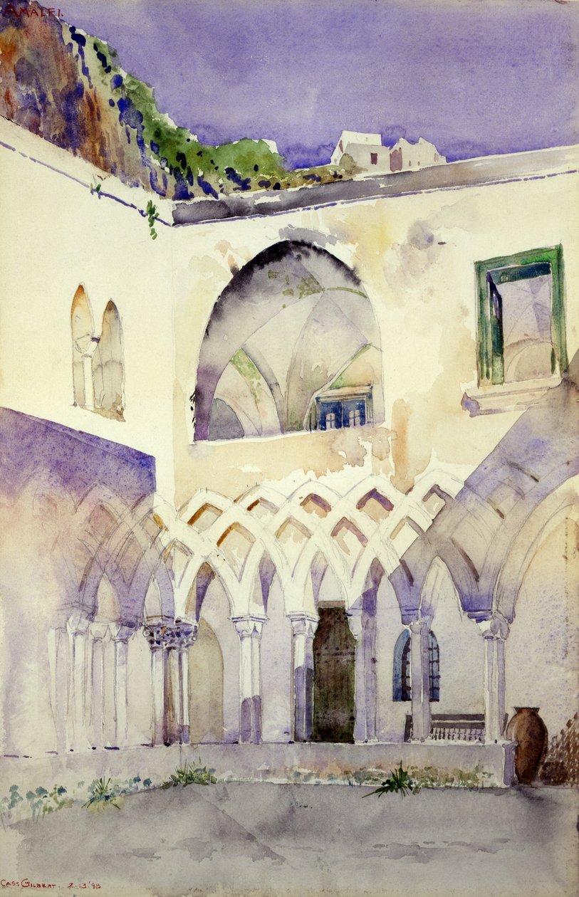 Cour, Monastère des Capucines, Amalfi - Cass Gilbert