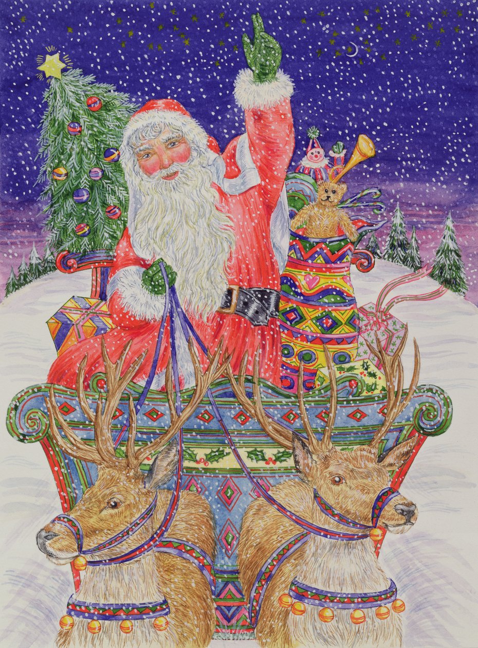 Père Noël partant la veille de Noël - Catherine Bradbury