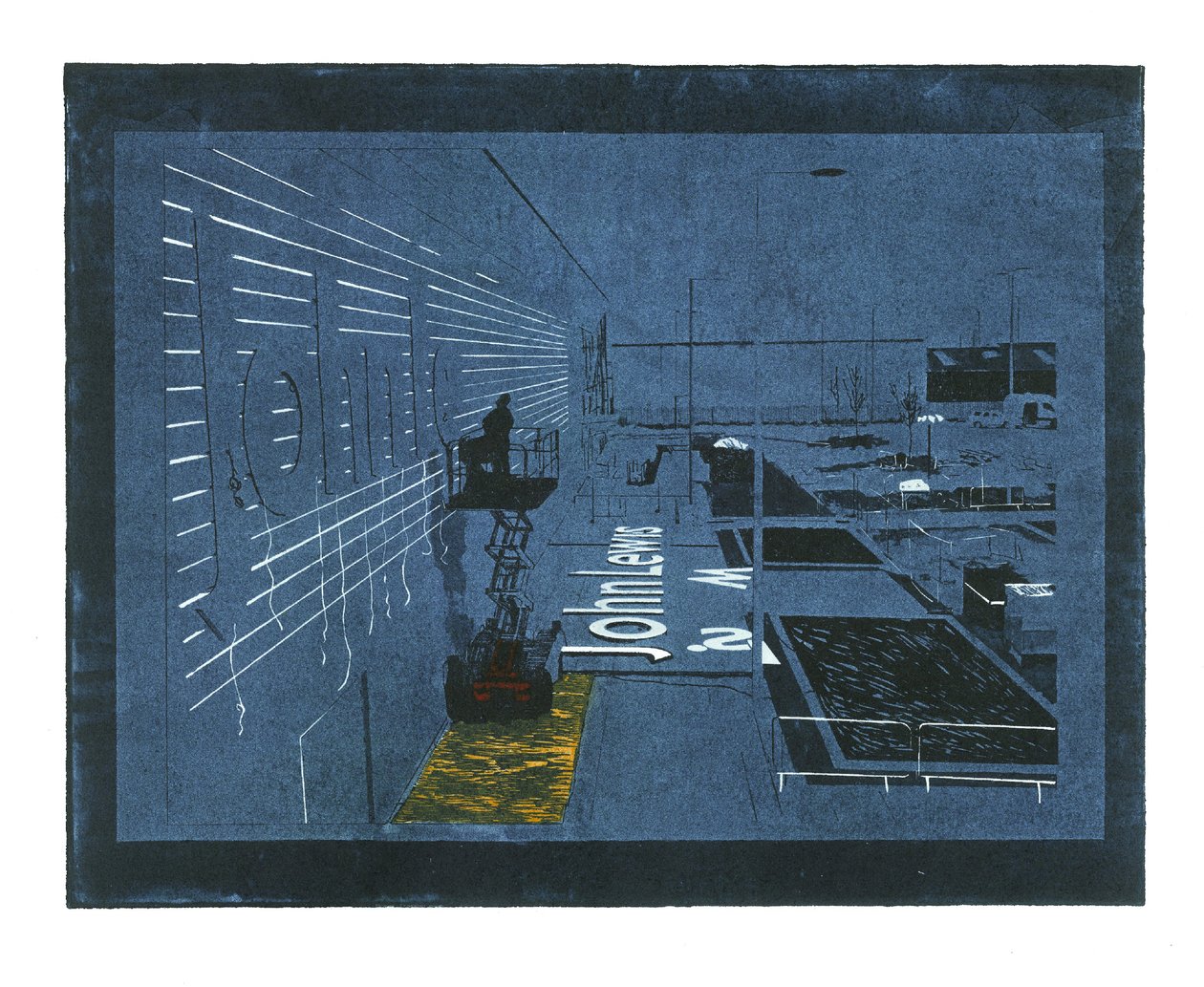Cultures installées, 2015 (lino découpé au laser, linogravure et gravure traditionnelle) - Catherine Sutcliffe Fuller