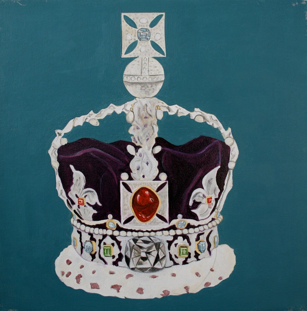 Joyaux de la Couronne 5, 2001 (huile sur toile) - Cathy Lomax