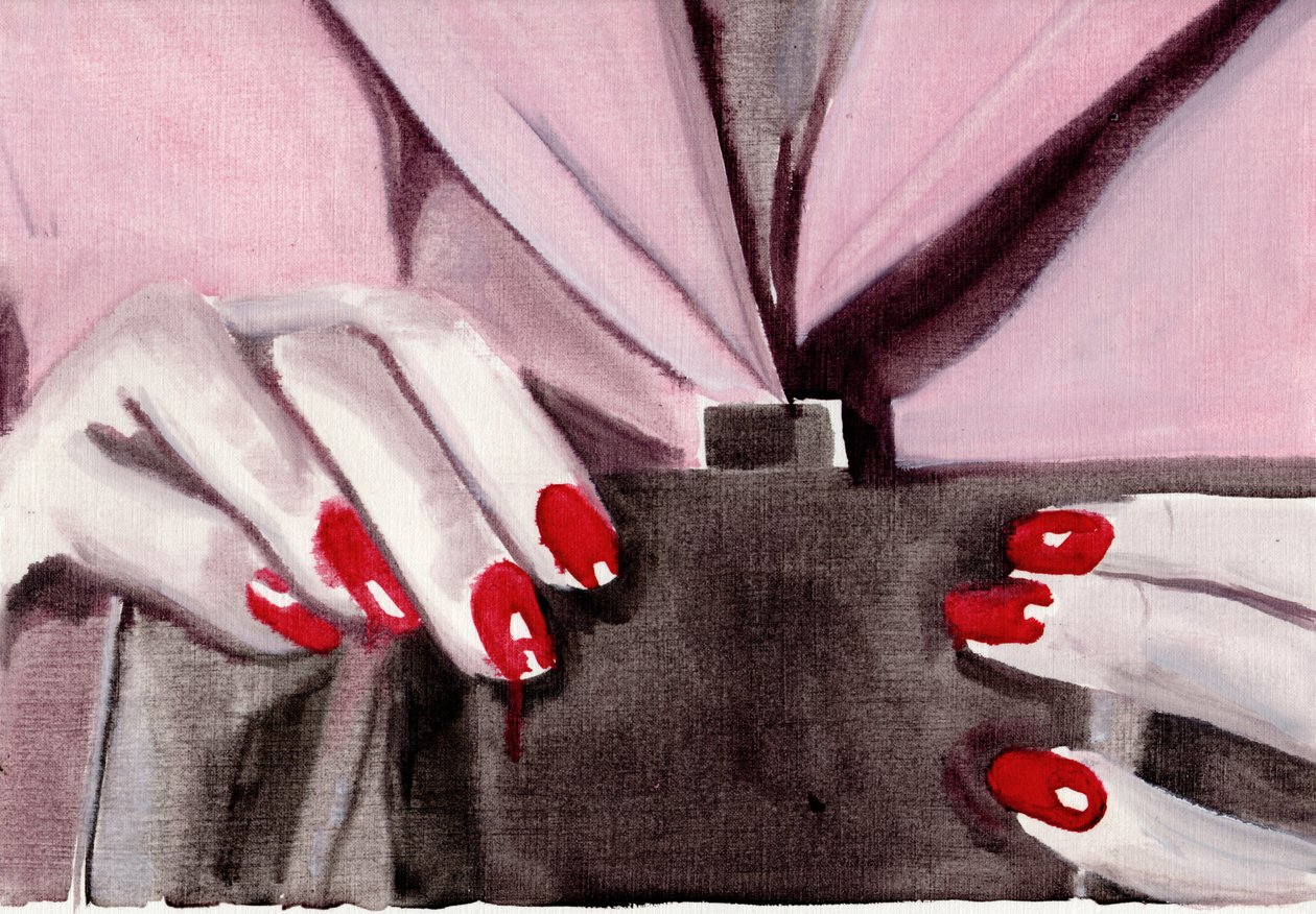Journal de bord #46 (11.04.13 She was not detained), 2015 (huile sur papier) - Cathy Lomax