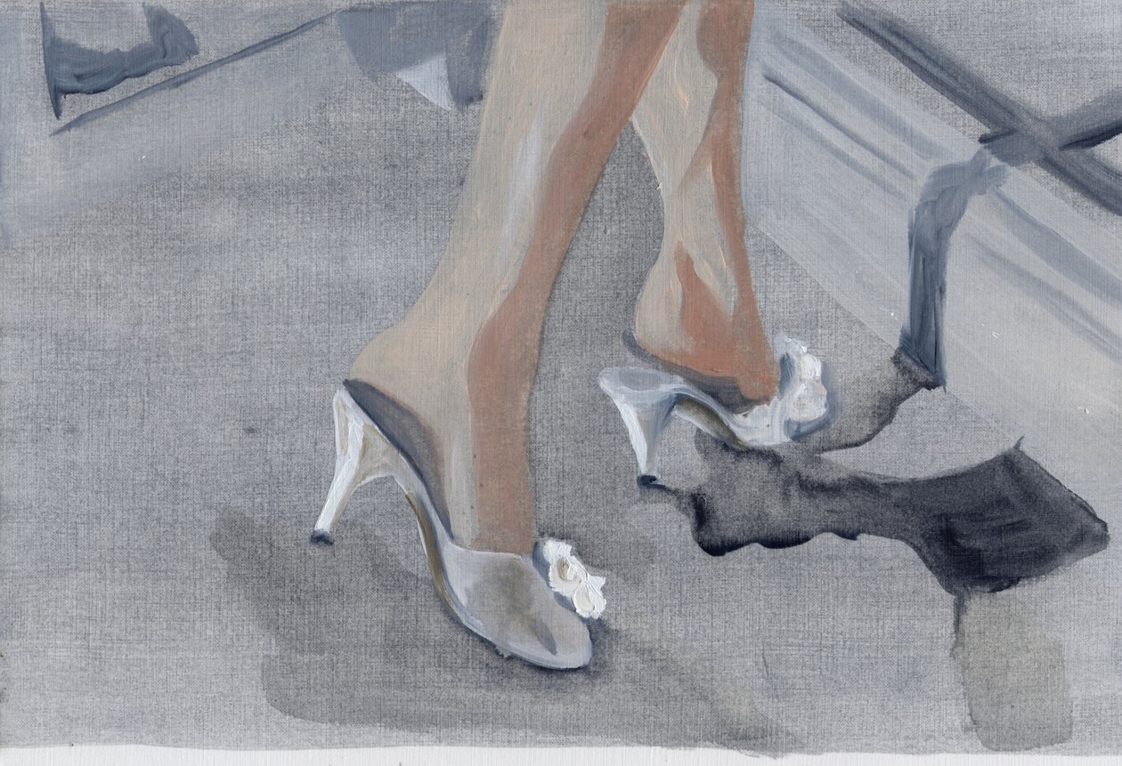 Journal de bord #47 (23.04.13 She got undressed), 2015 (huile sur papier) - Cathy Lomax