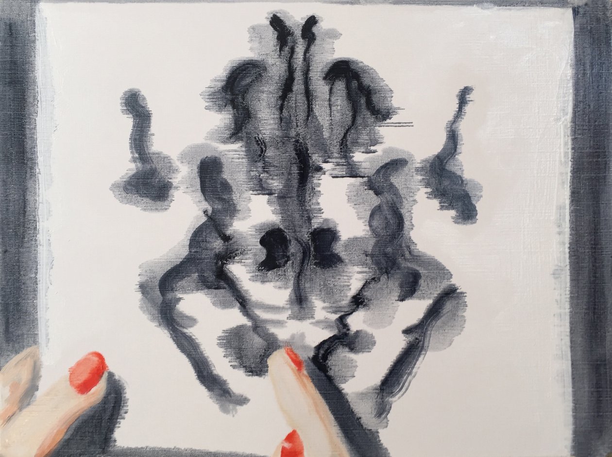 Dessin de Rorsharch, 2017 (huile sur papier) - Cathy Lomax