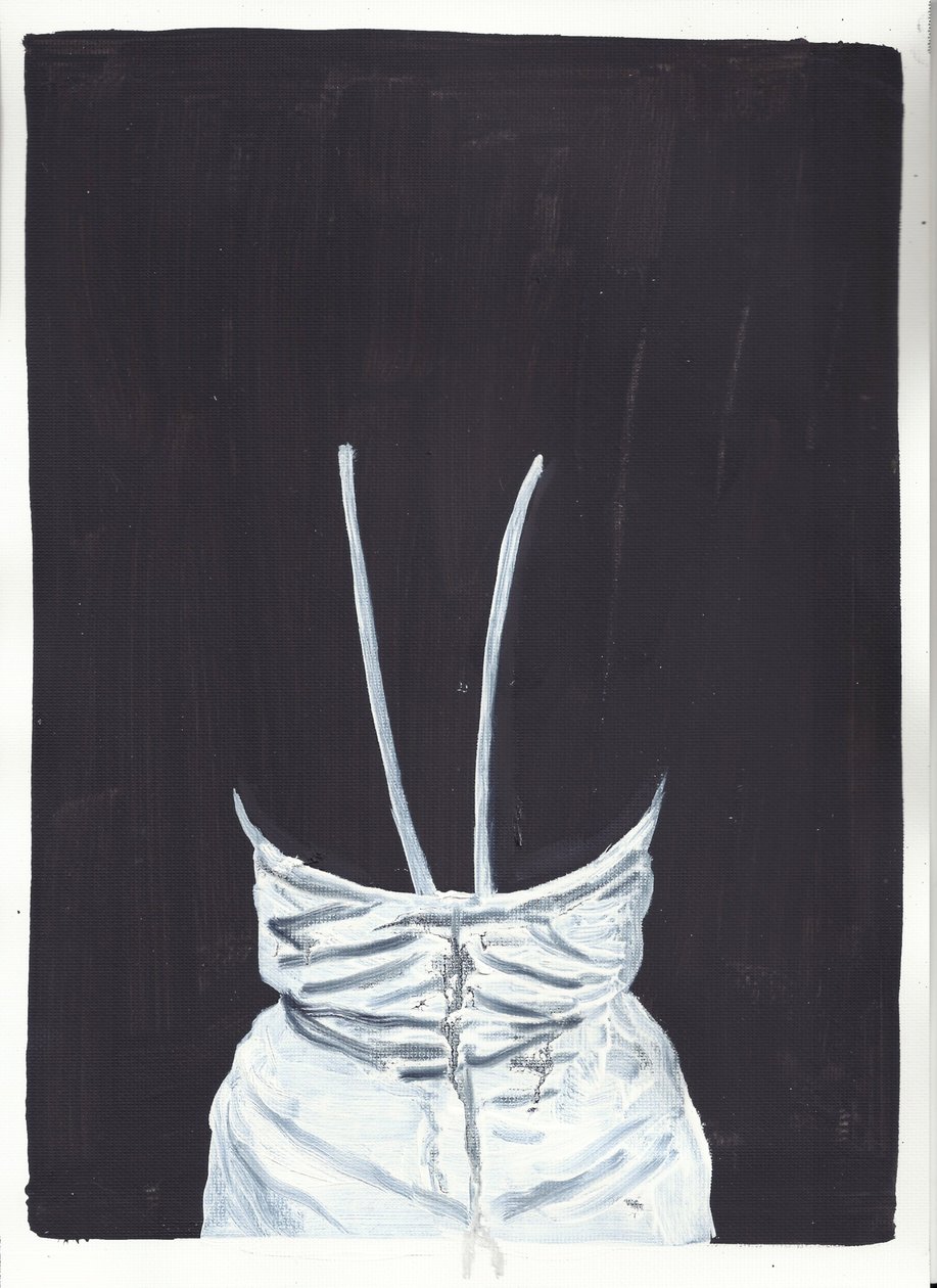 The Girl Upstairs 1, back, 2012 (huile et acrylique sur papier) - Cathy Lomax