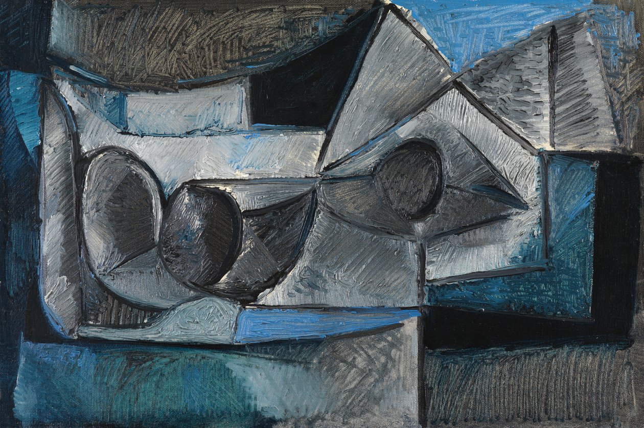 Nature morte cubiste, vers 1950 (huile sur toile) - Caziel Caziel