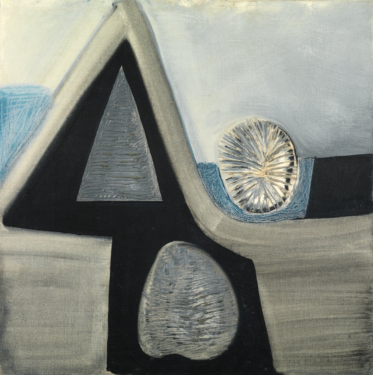 Formes lyriques, vers 1949 (huile sur toile) - Caziel Caziel