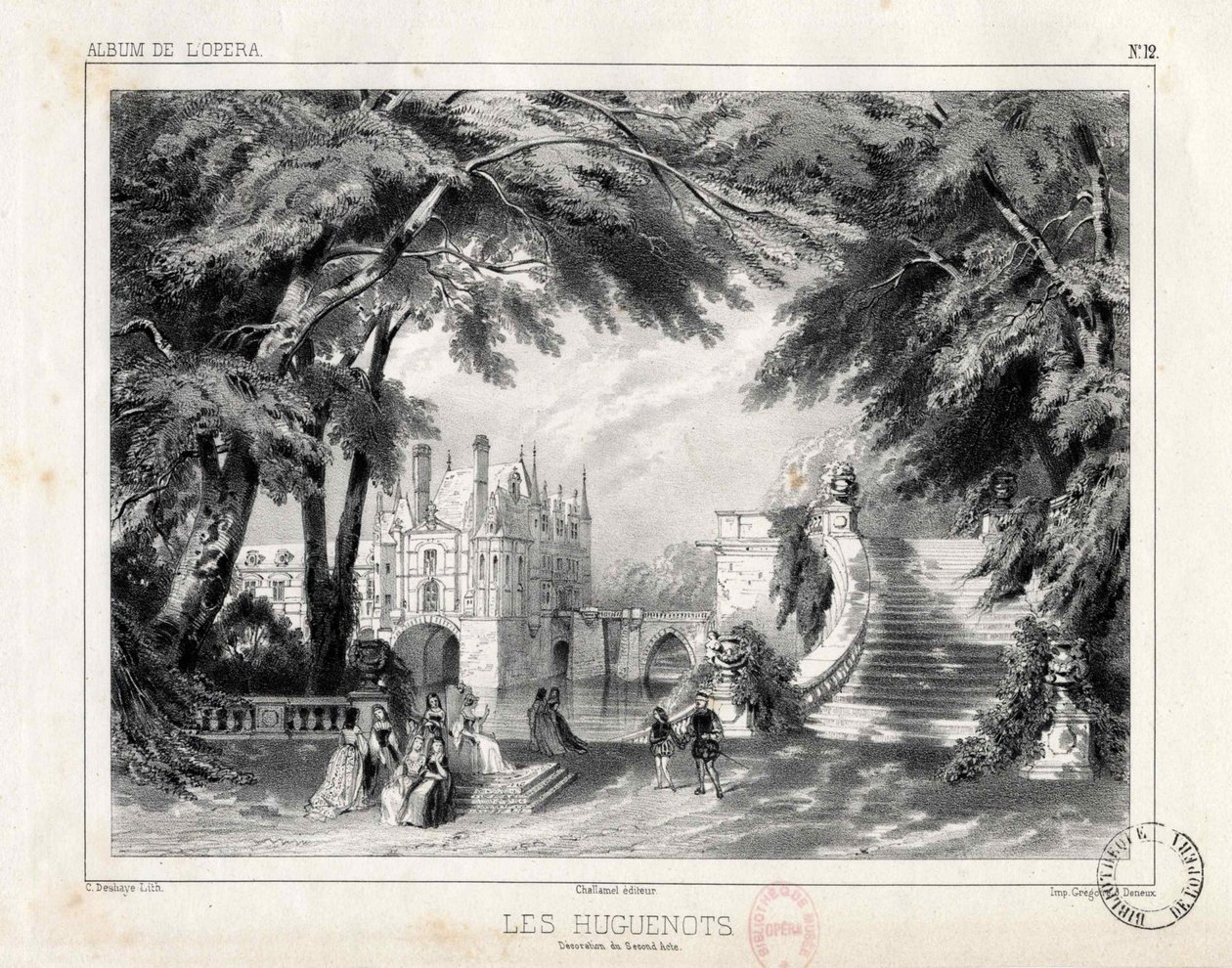 Le château et les jardins du Château de Chenonceaux, 1836 - Celestin Deshayes