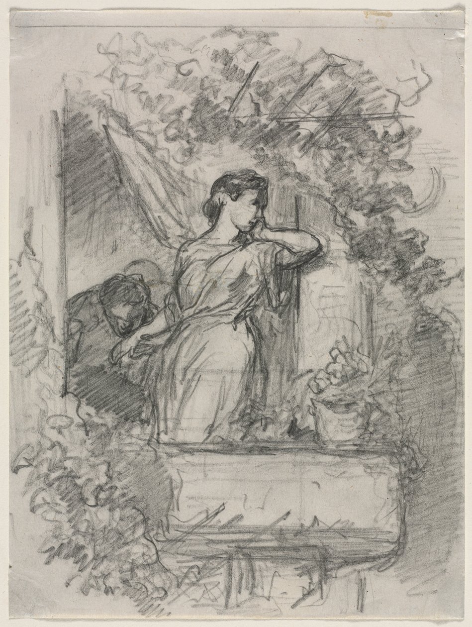 Sur le balcon - Celestin Francois Nanteuil