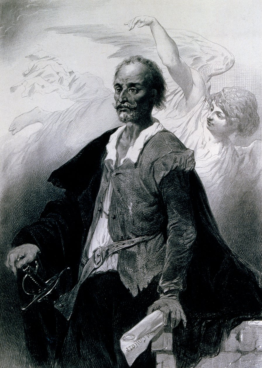 Portrait de Miguel de Cervantes Saavedra (Alcalá de Henares) - Celestin Francois Nanteuil