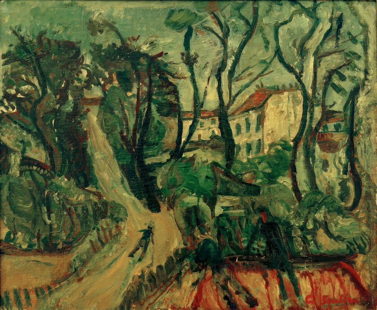Ch. Soutine, Paysage avec maisons - Chaim Soutine