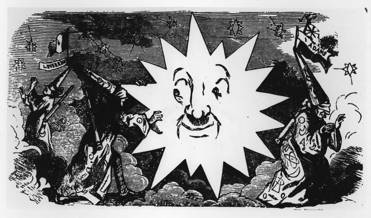 Caricature de la découverte de Neptune, de 