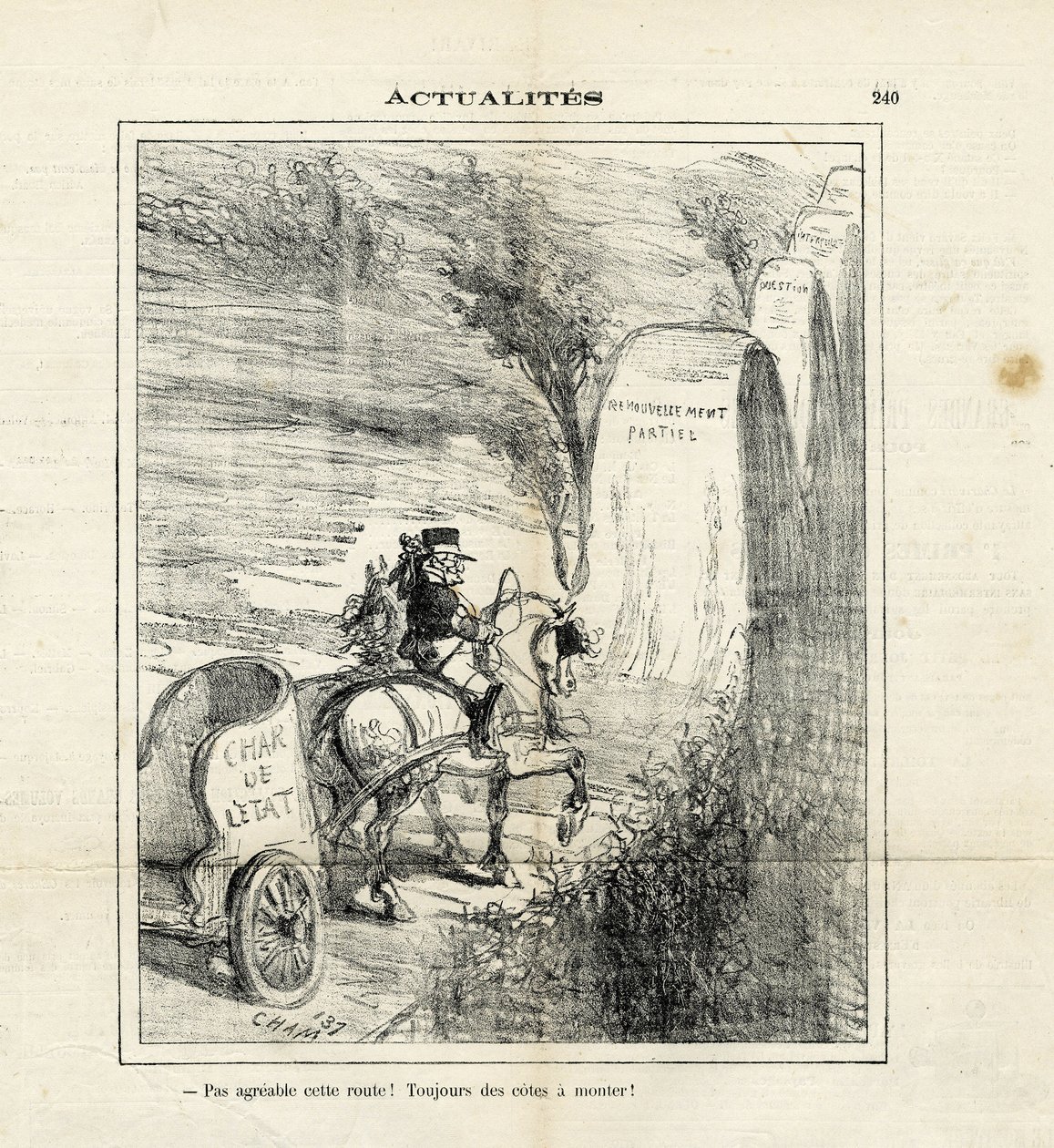 Illustration de Cham dans Le Charivari - Amédée de Noé