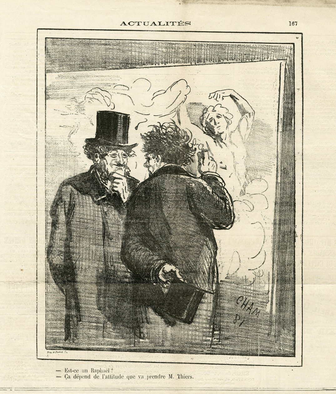 Illustration de Cham dans Le Charivari - Amédée de Noé