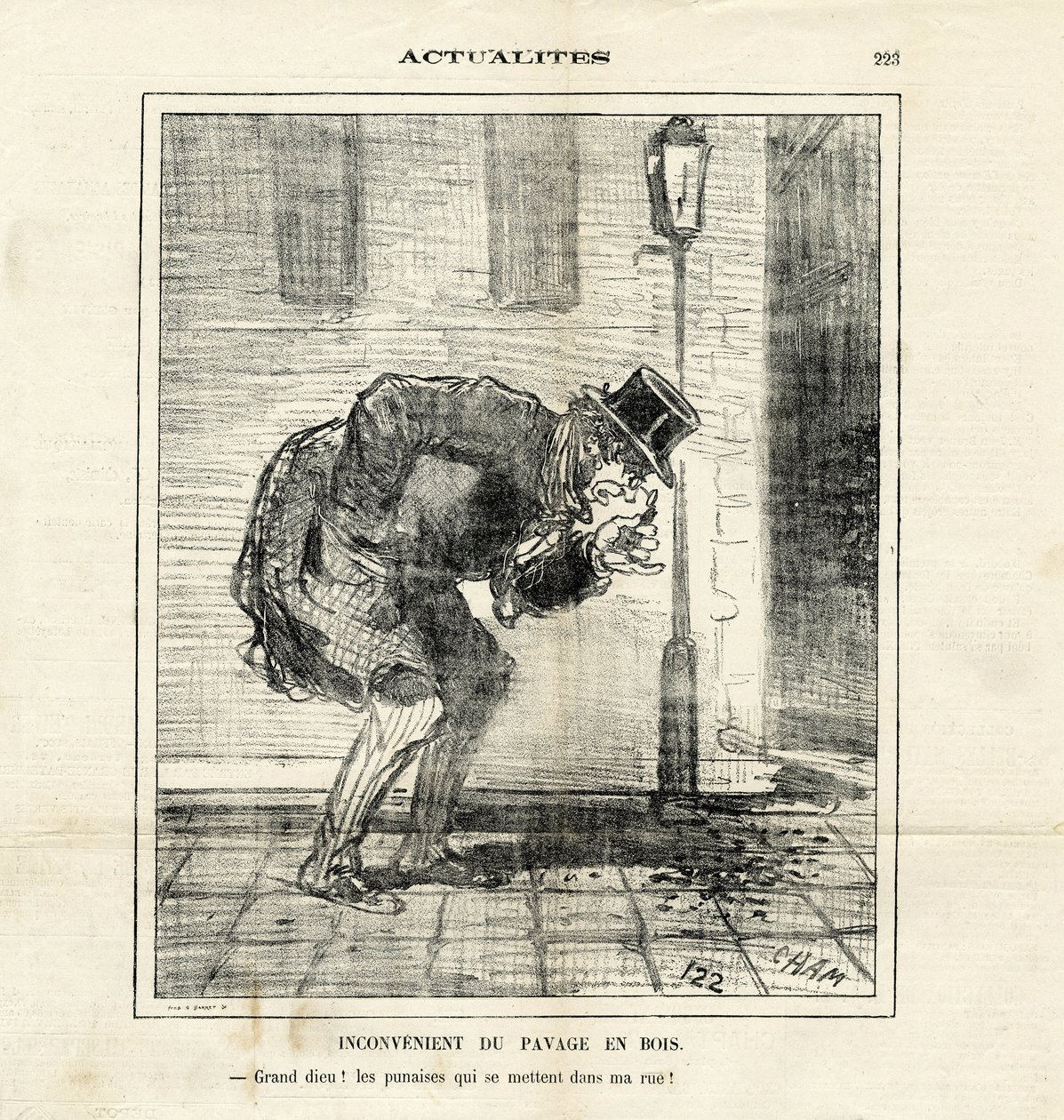 Illustration de Cham dans Le Charivari - Amédée de Noé