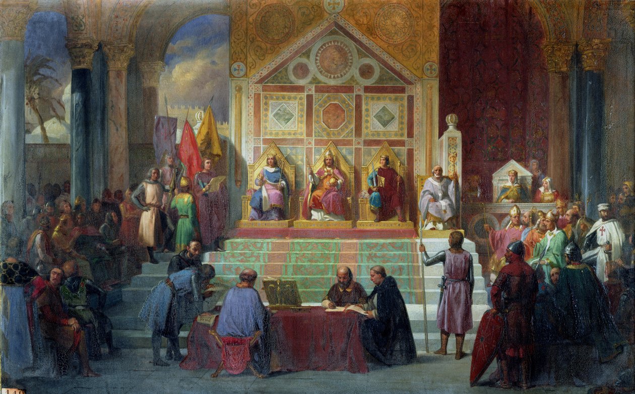 Assemblée des croisés à Ptolémaïs en 1148 - Charles Alexandre Debacq