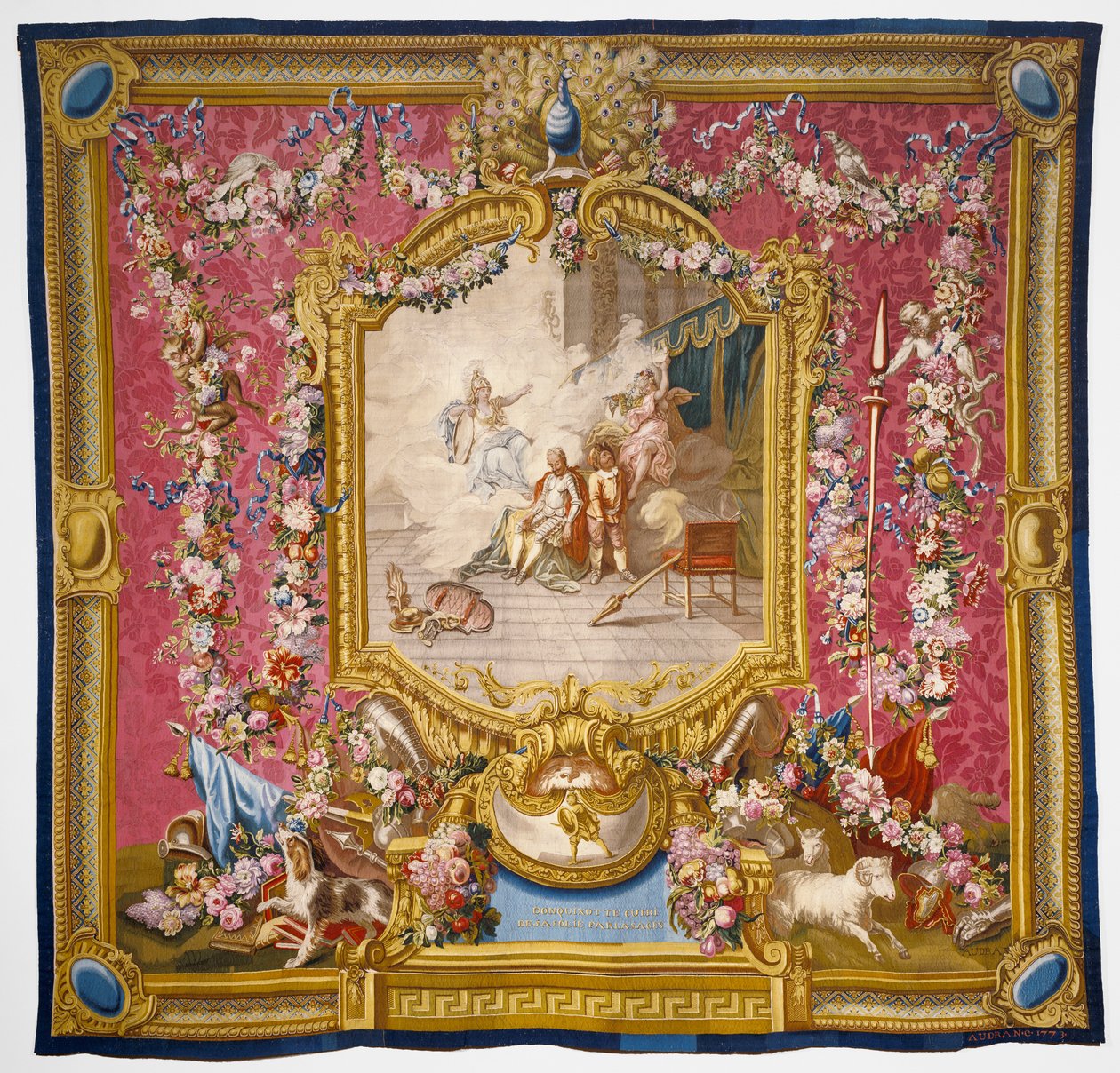 Don Quichotte est guéri de sa folie par la sagesse, 1773 (soie et laine) - Charles Antoine Coypel