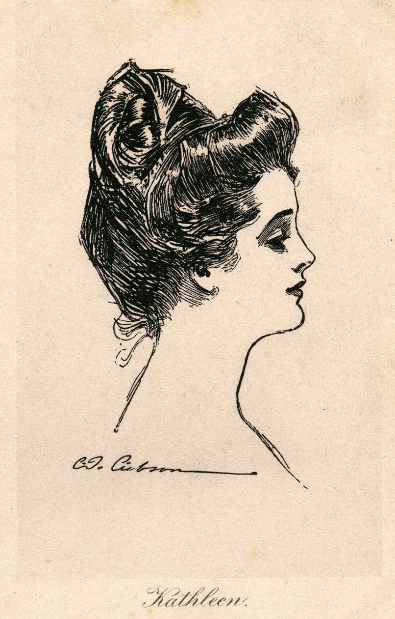 Kathleen, une Gibson Girl, vers 1900 - Charles Dana Gibson
