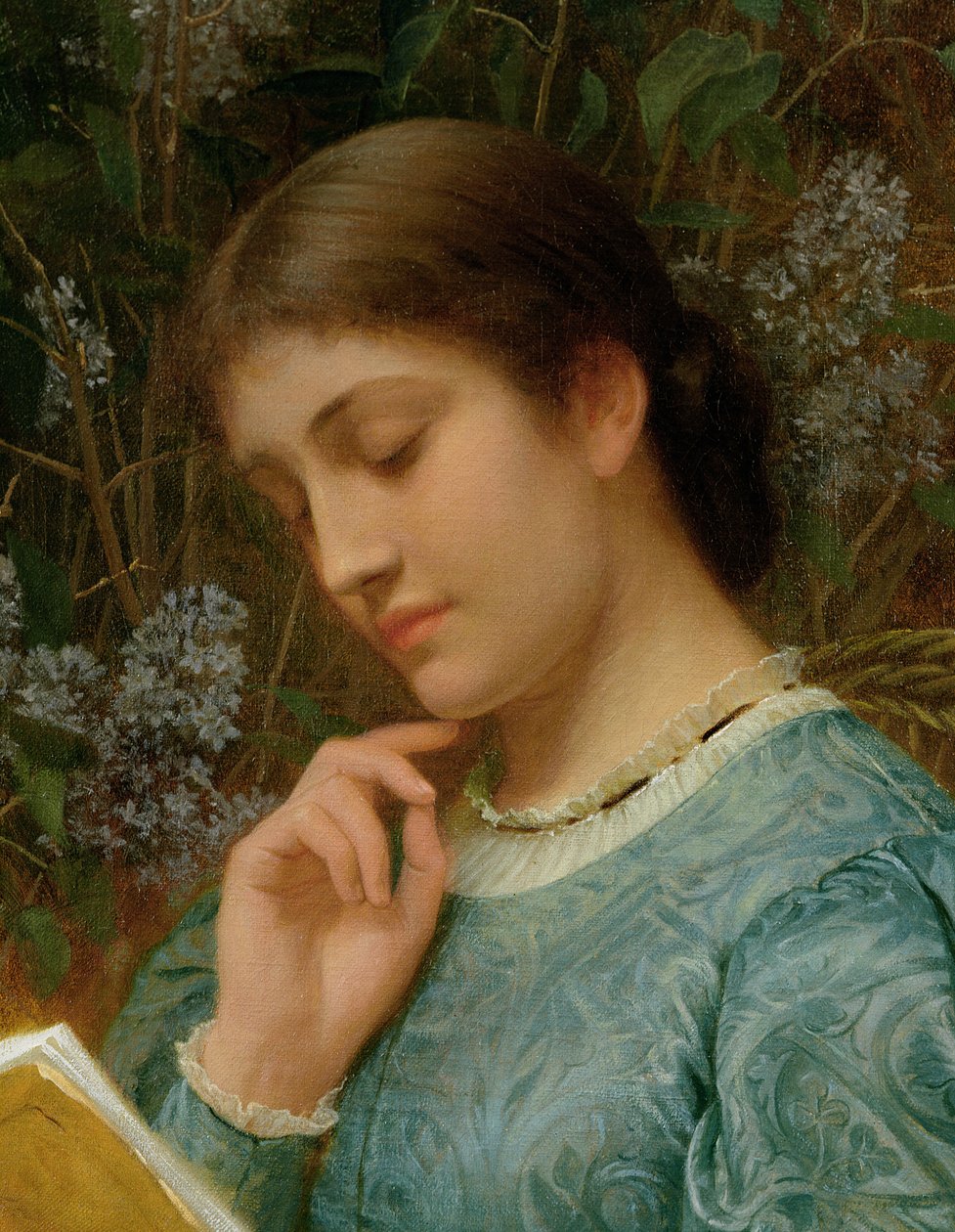 Fille lisant (Possiblement Kate Dickens) - Charles Edward Perugini