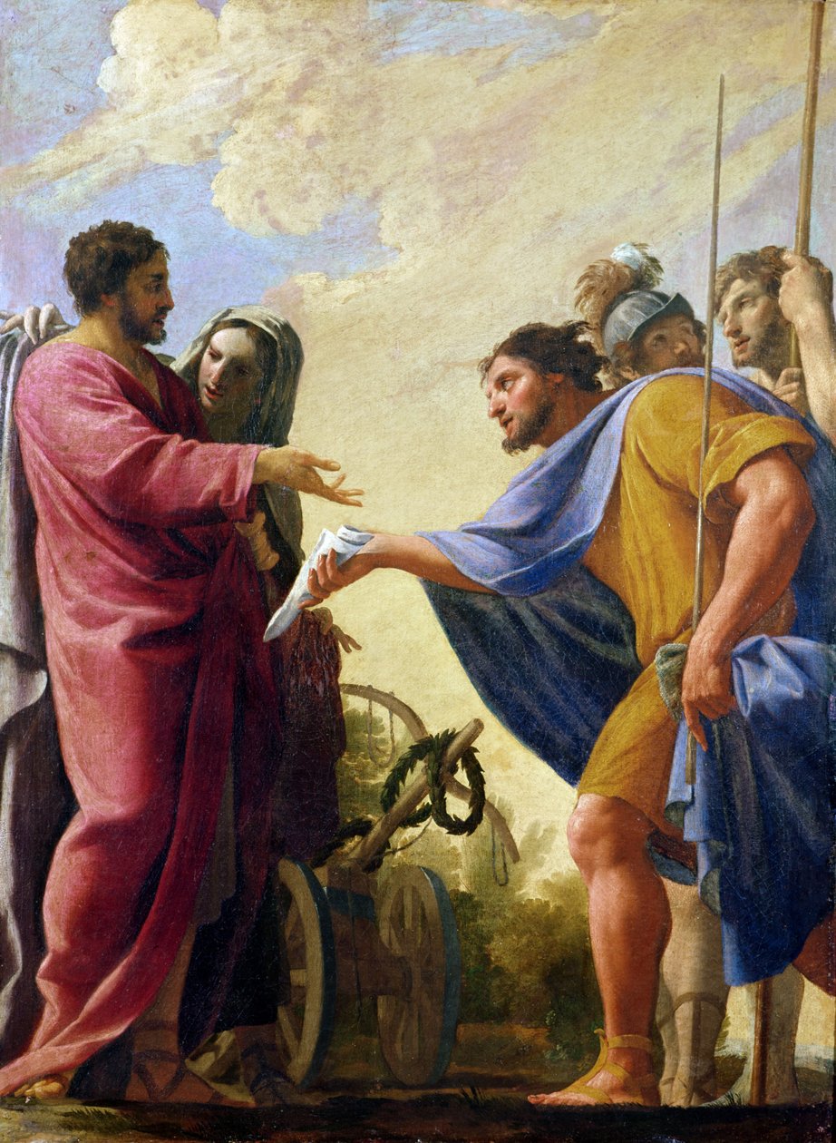 Scène de la vie de Cincinnatus. Cincinnatus retournant à sa charrue décoré d