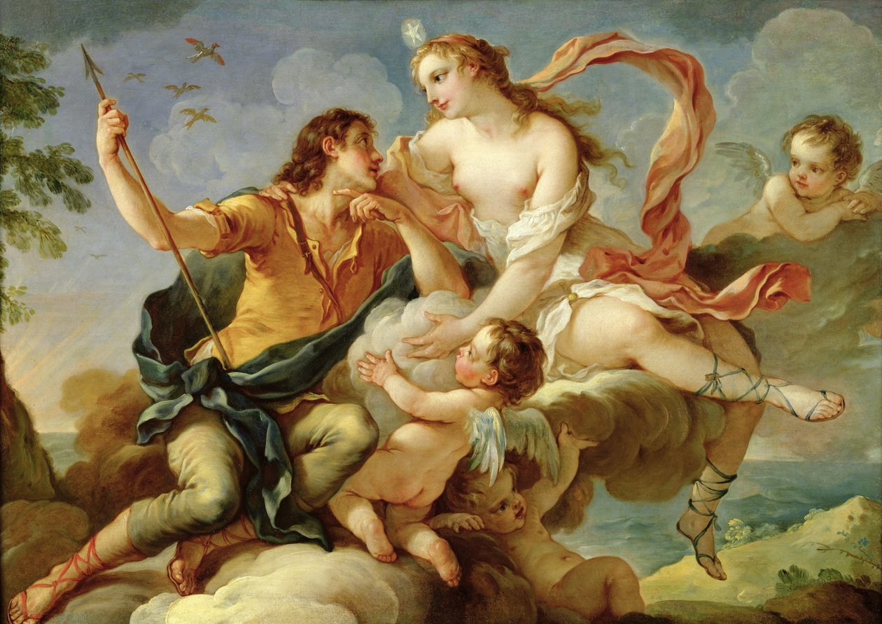 Vénus et Adonis - Charles Joseph Natoire