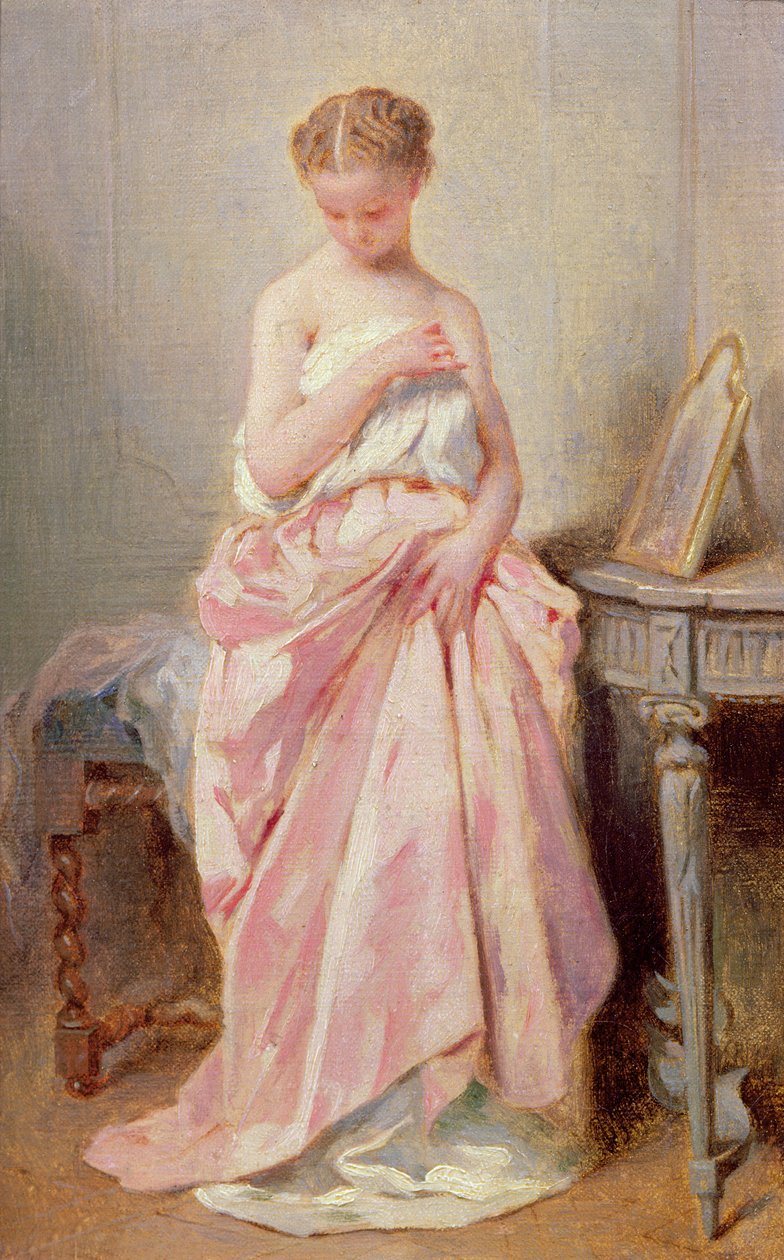 Fille en robe rose - Charles Joshua Chaplin