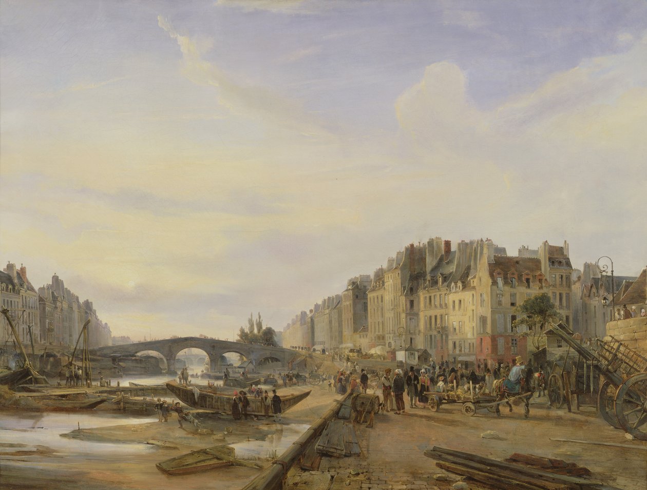 Pont Marie et le Quai Saint-Paul - Charles Louis Mozin