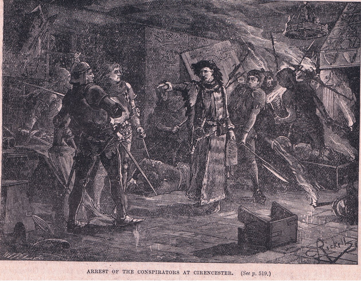 Arrestation des conspirateurs à Cirencester AD 1400 - Charles Ricketts