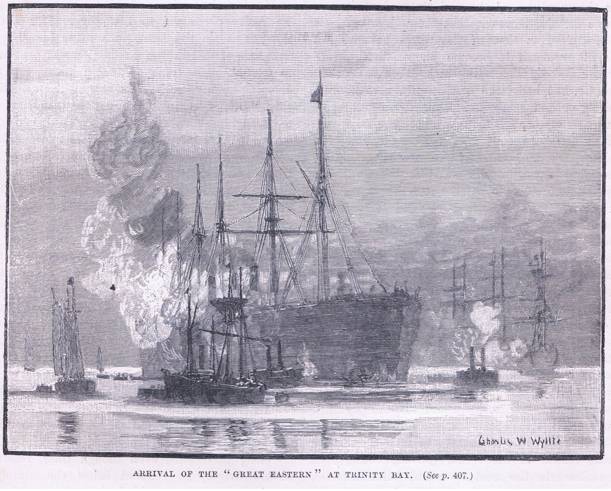 Arrivée du Great Eastern à Trinity Bay 1866 AD - Charles William Wyllie