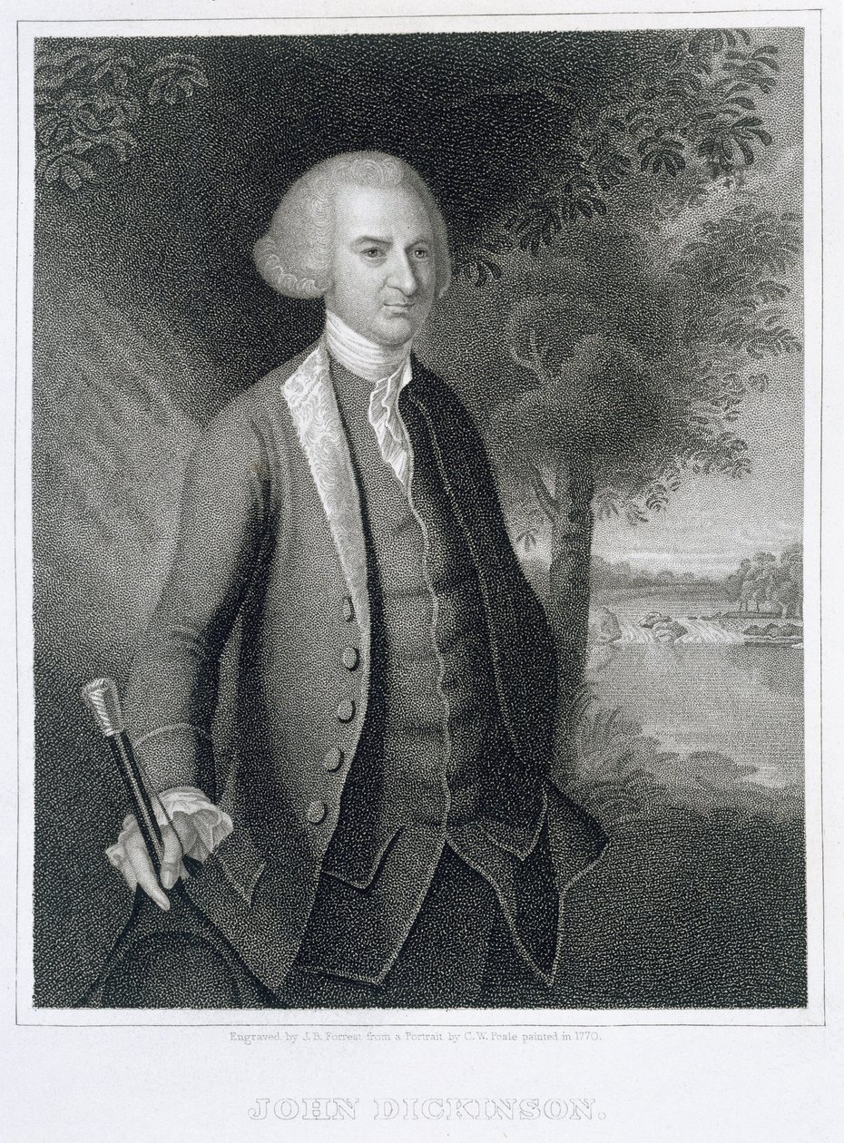 John Dickinson, gravé par John B. Forrest (1814-70) - Charles Willson Peale