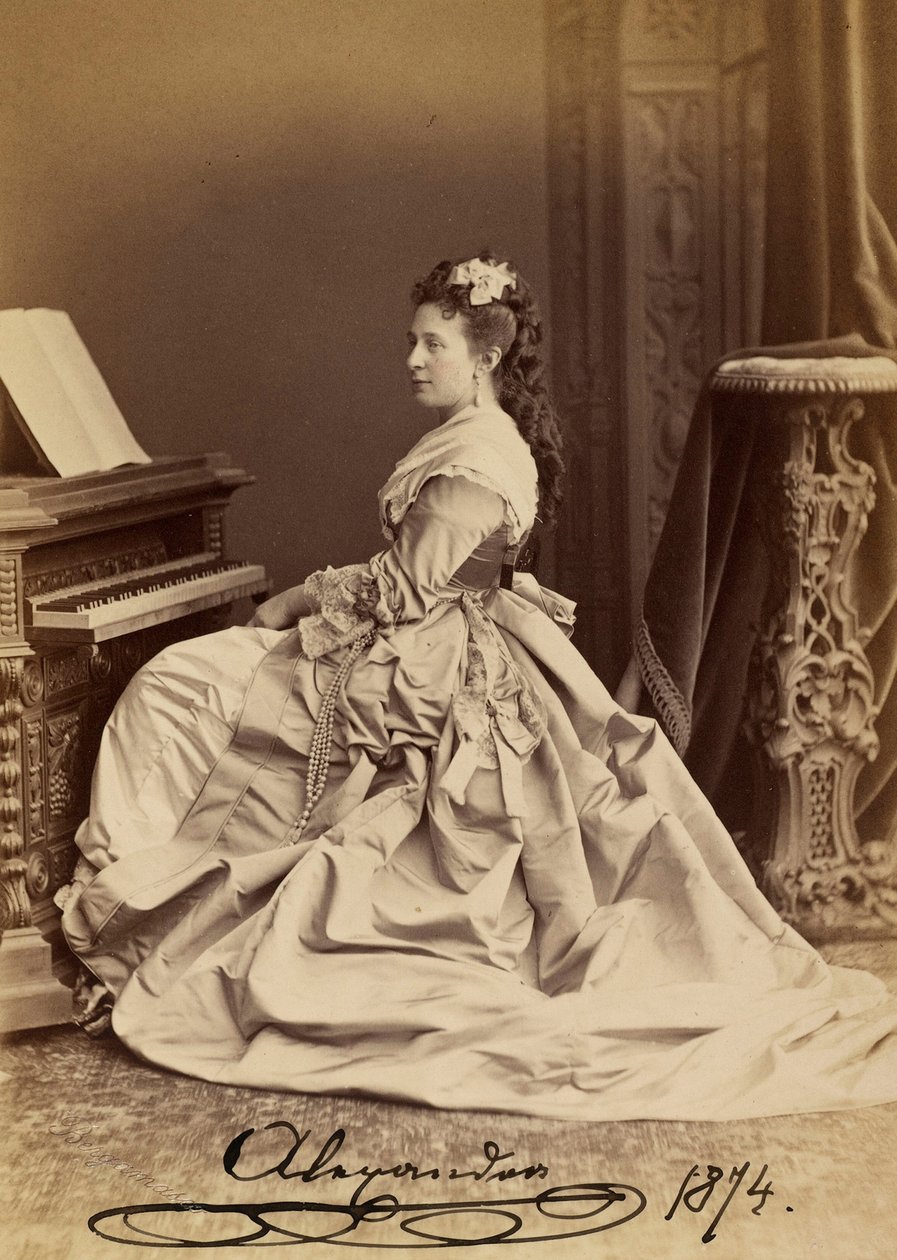 Portrait de la Grande-Duchesse Alexandra Iosifovna de Saxe-Altenbourg - Charles Bergamasco