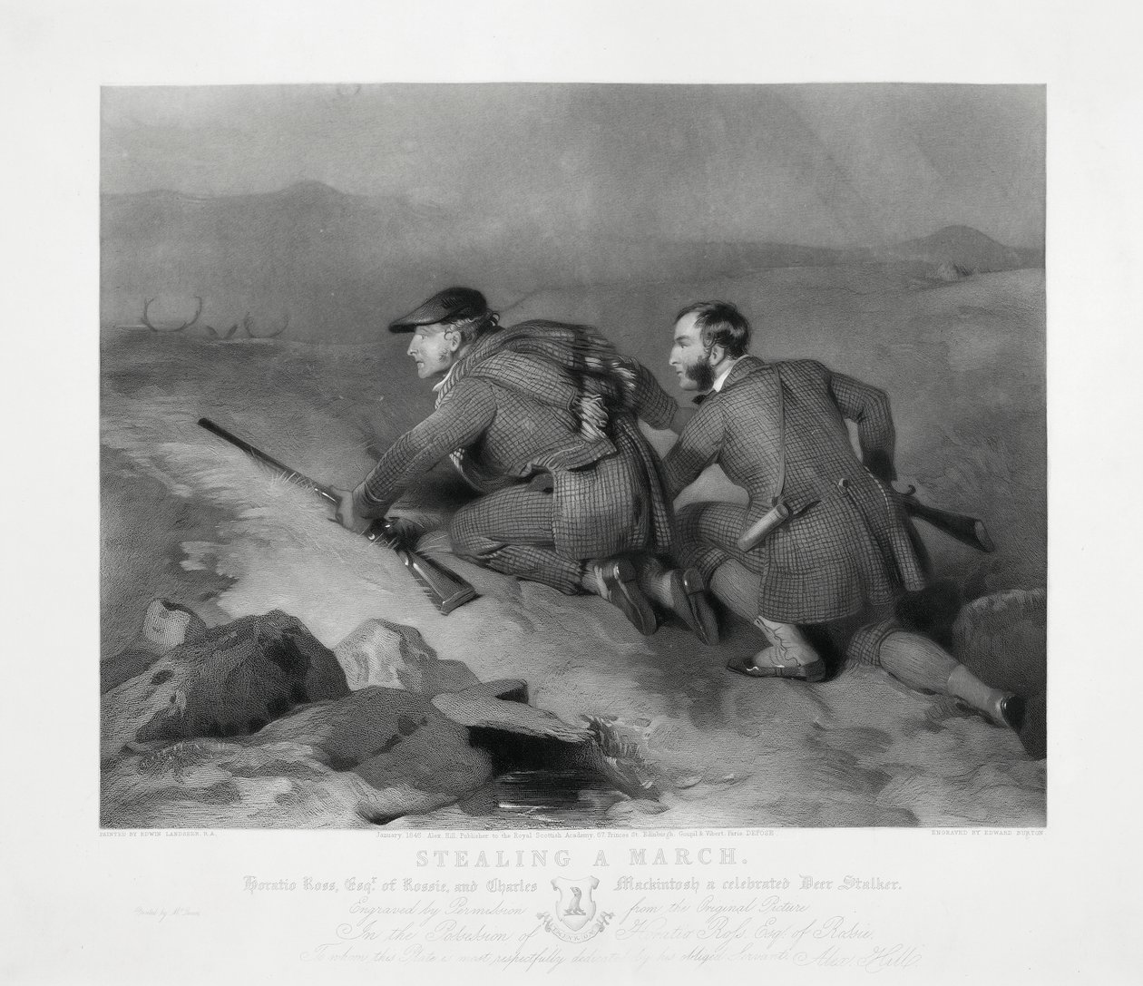 Voler une marche, gravé par Edward Burton - Charles (after) Landseer