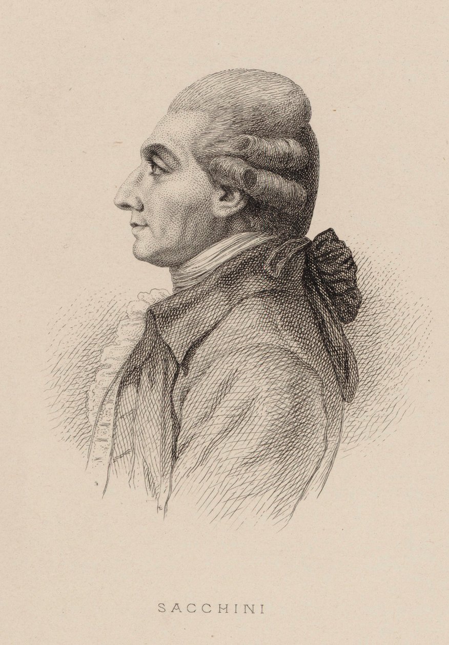 Portrait du compositeur Antonio Sacchini 1730-1786, 1870 - Charles Alphonse Deblois