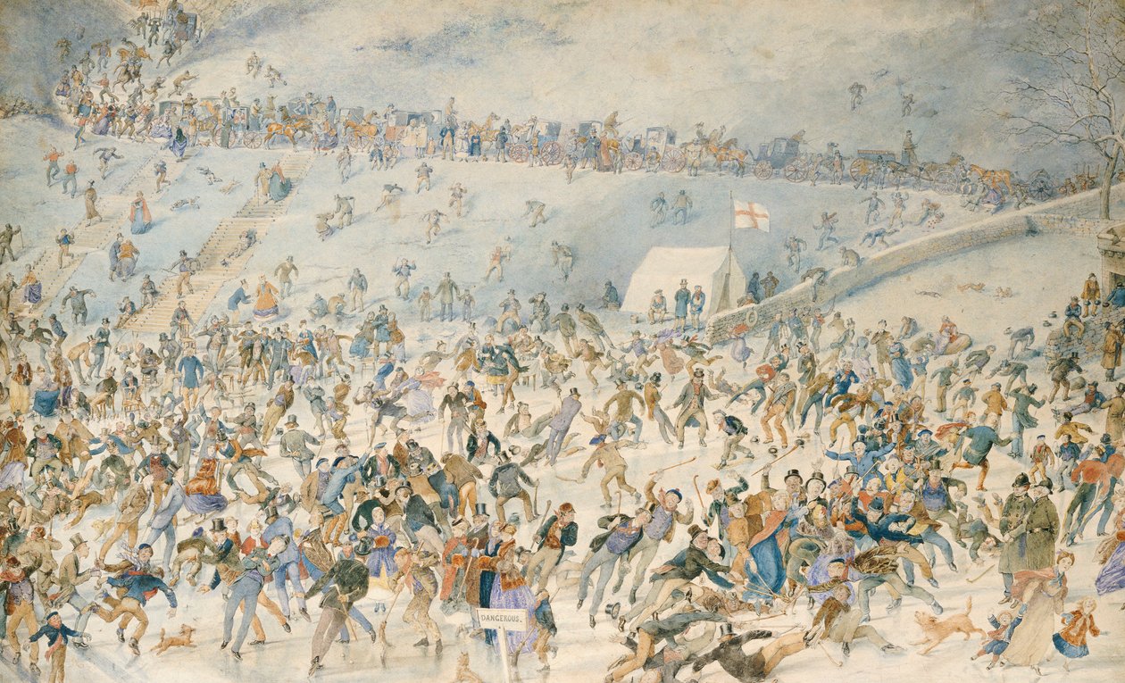 Figures patinant sur glace, 1876 - Charles Altamont Doyle