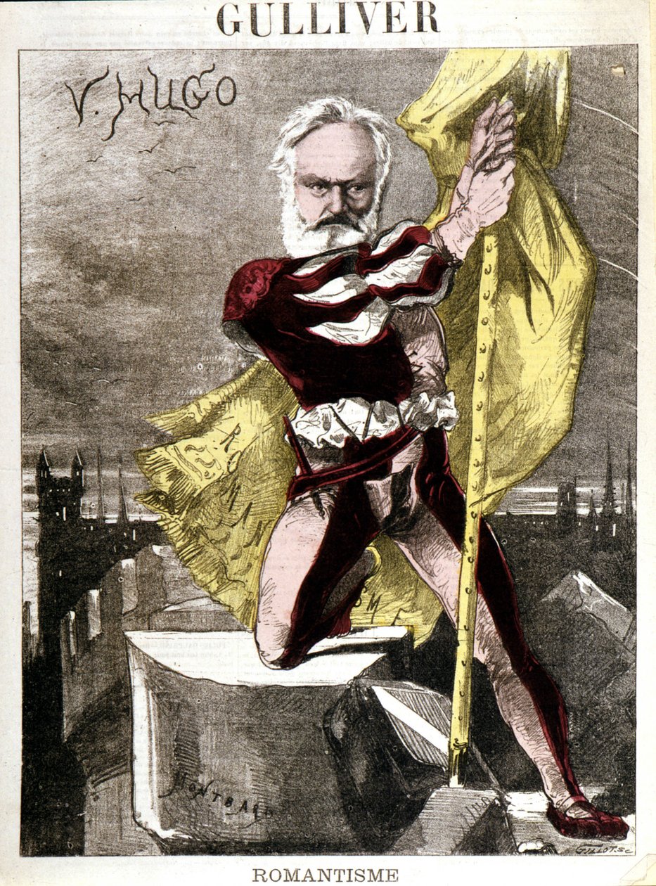 Caricature de Victor Hugo par Georges Montbard (1841-1905) - "Gulliver - Romantisme" - Charles Auguste Loye