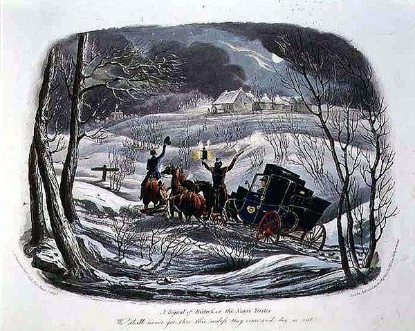 Un signal de détresse, ou le visiteur de Noël, gravé par R.G. Reeve, pub. par Thomas McLean - Charles B. (after) Newhouse