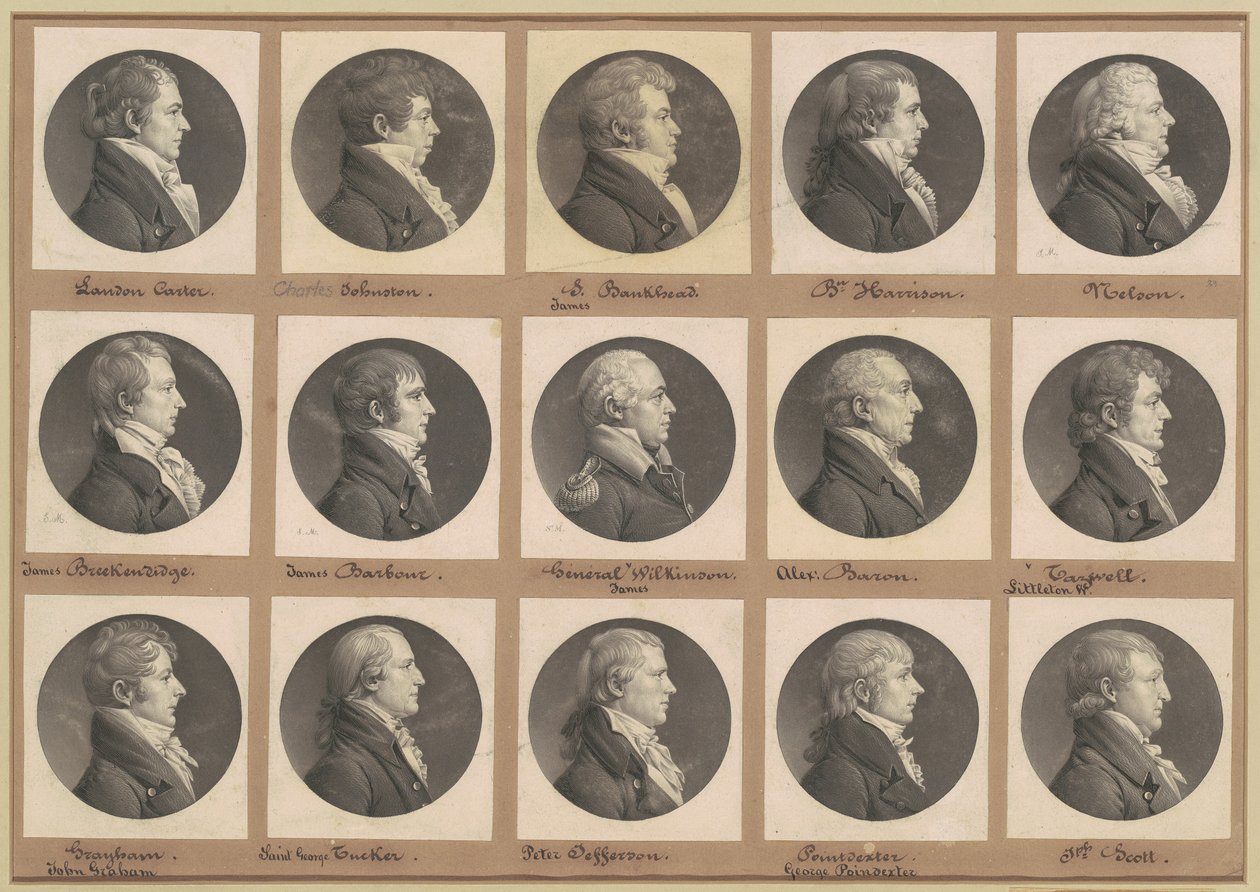 Collection de portraits Saint-Mémin, groupe 39 - Charles B. J. Févret de Saint Mémin