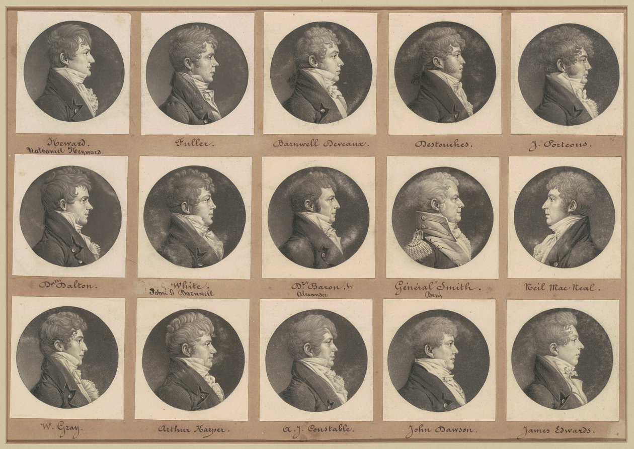 Collection de portraits de Saint-Mémin, Groupe 45 - Charles B. J. Févret de Saint Mémin
