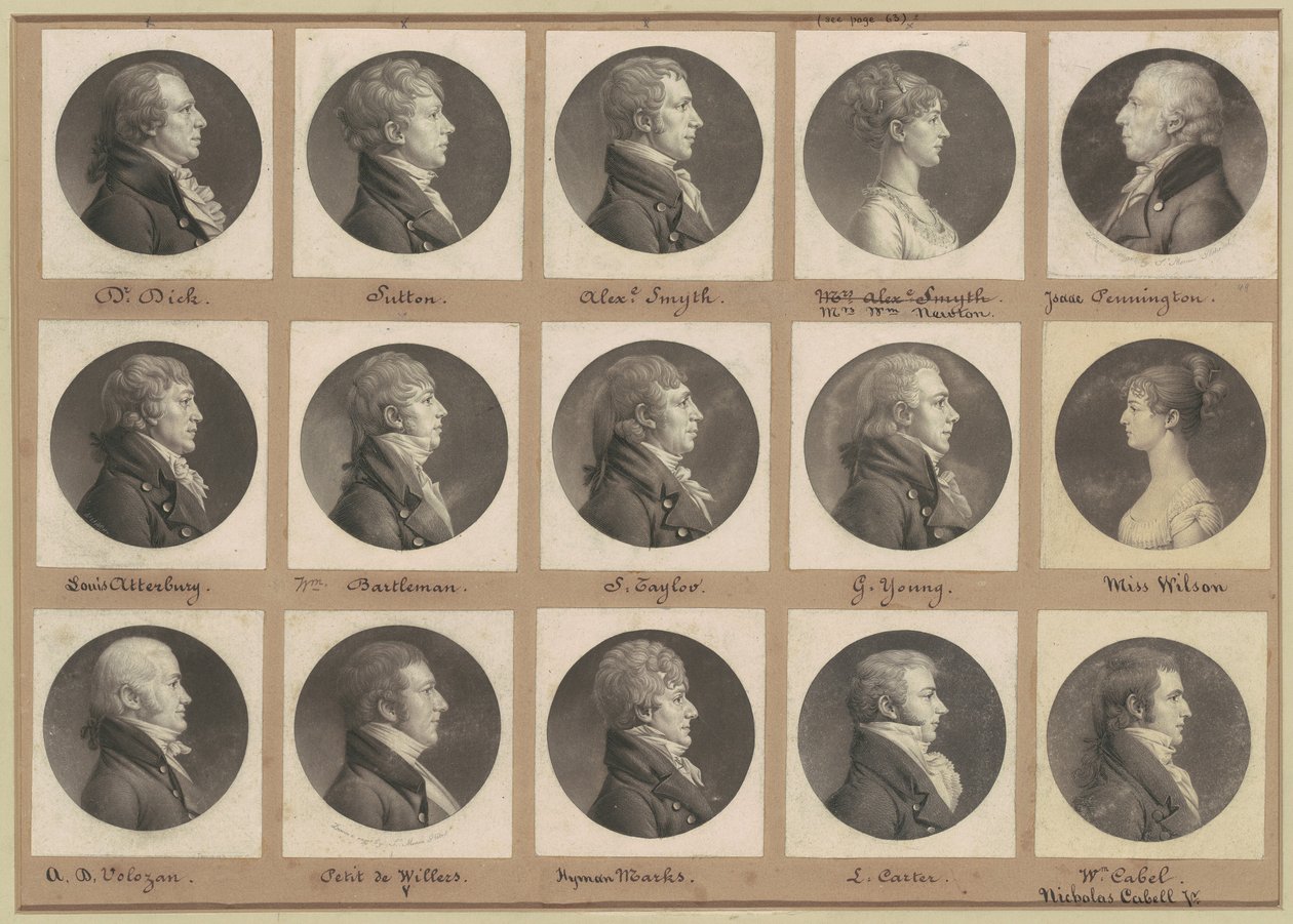 Collection de portraits de Saint-Mémin, Groupe 49 - Charles B. J. Févret de Saint Mémin