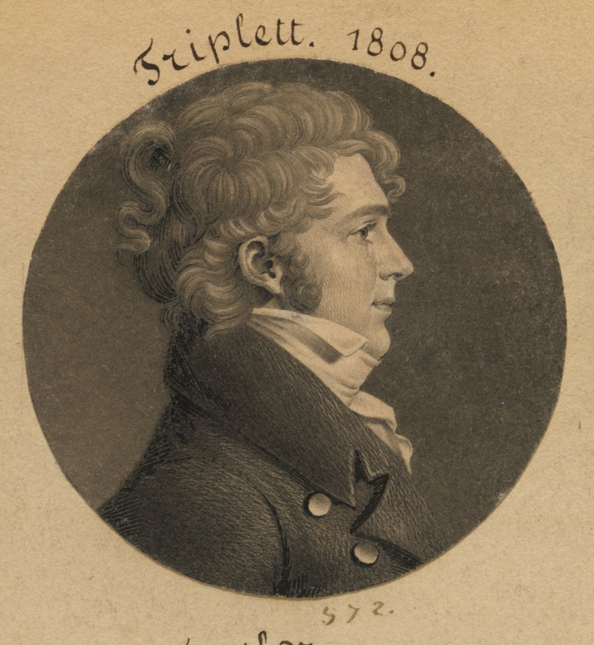 Peut-être Danile Triplett ou J. N. Luckett - Charles Balthazar Julien Févret de Saint-Mémin