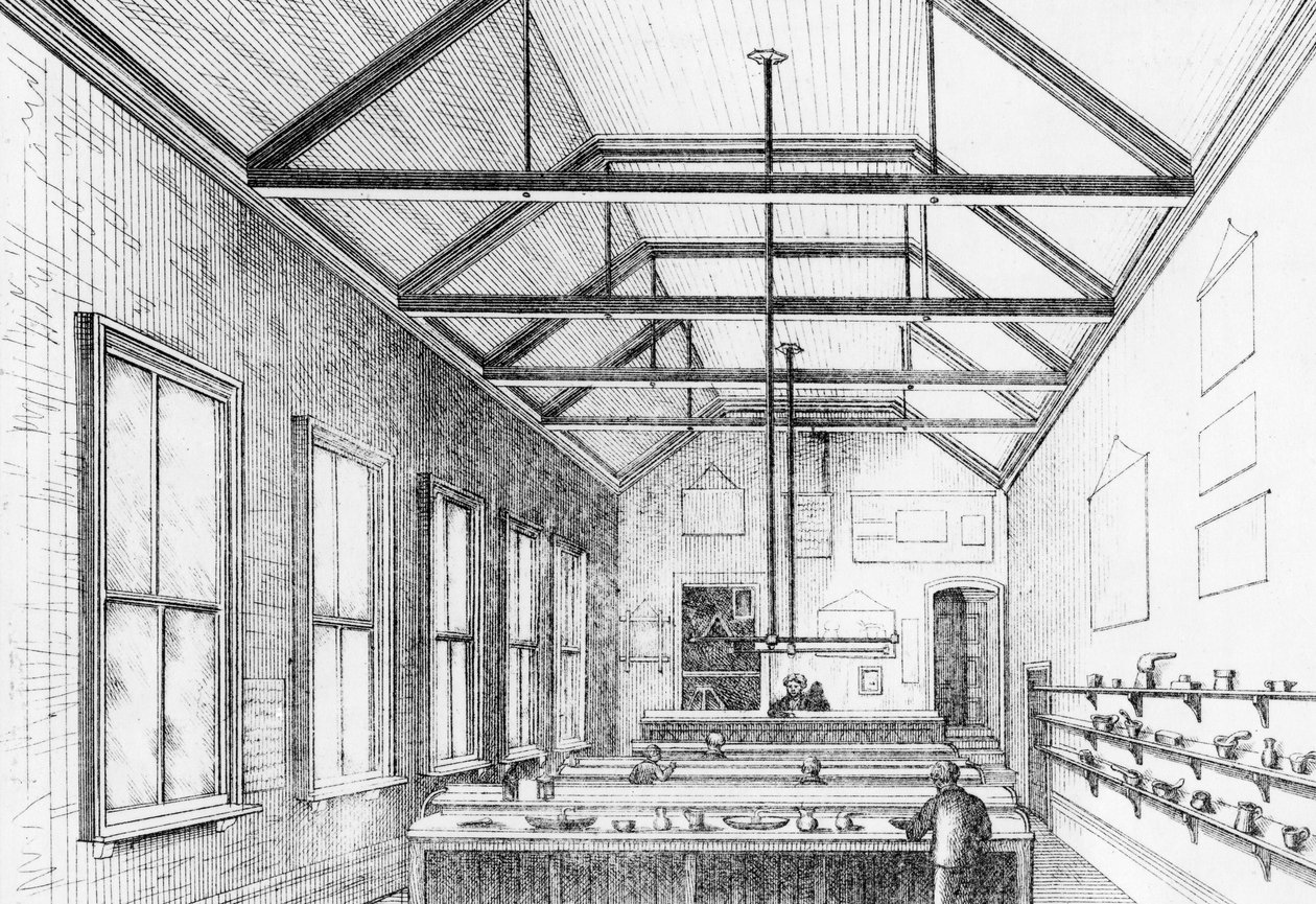 Laboratoire de chimie, Dulwich College, vers 1870 - Charles Barry