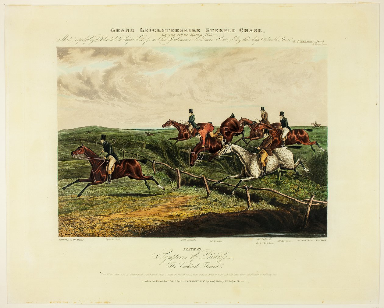 Symptômes de détresse, tirés du Grand Steeplechase Over Leicestershire - Charles Bentley