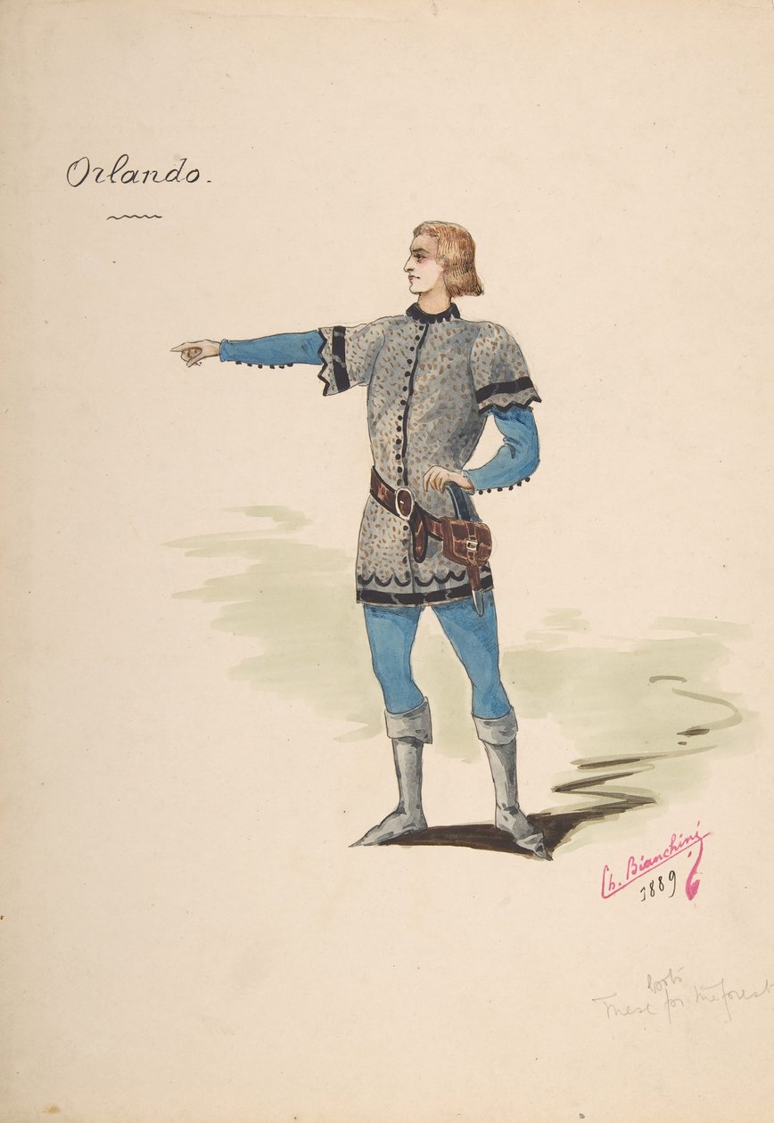 Conception de Costume pour Orlando, 1889 - Charles Bianchini