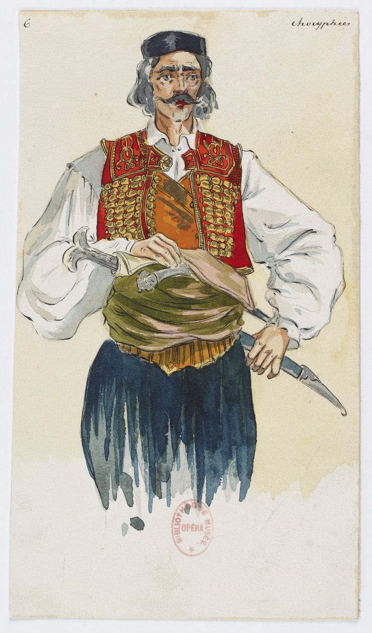Holmès - La montagne noire - costume designs by Charles Bianchini - 06. Choryphées - Charles Bianchini