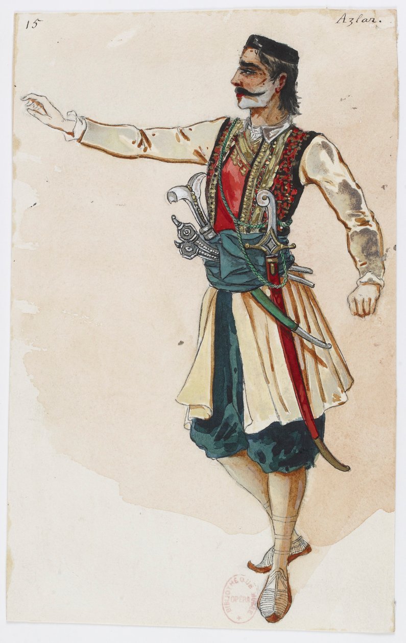 Holmès - La montagne noire - costume designs by Charles Bianchini - 15. Azlar - Charles Bianchini