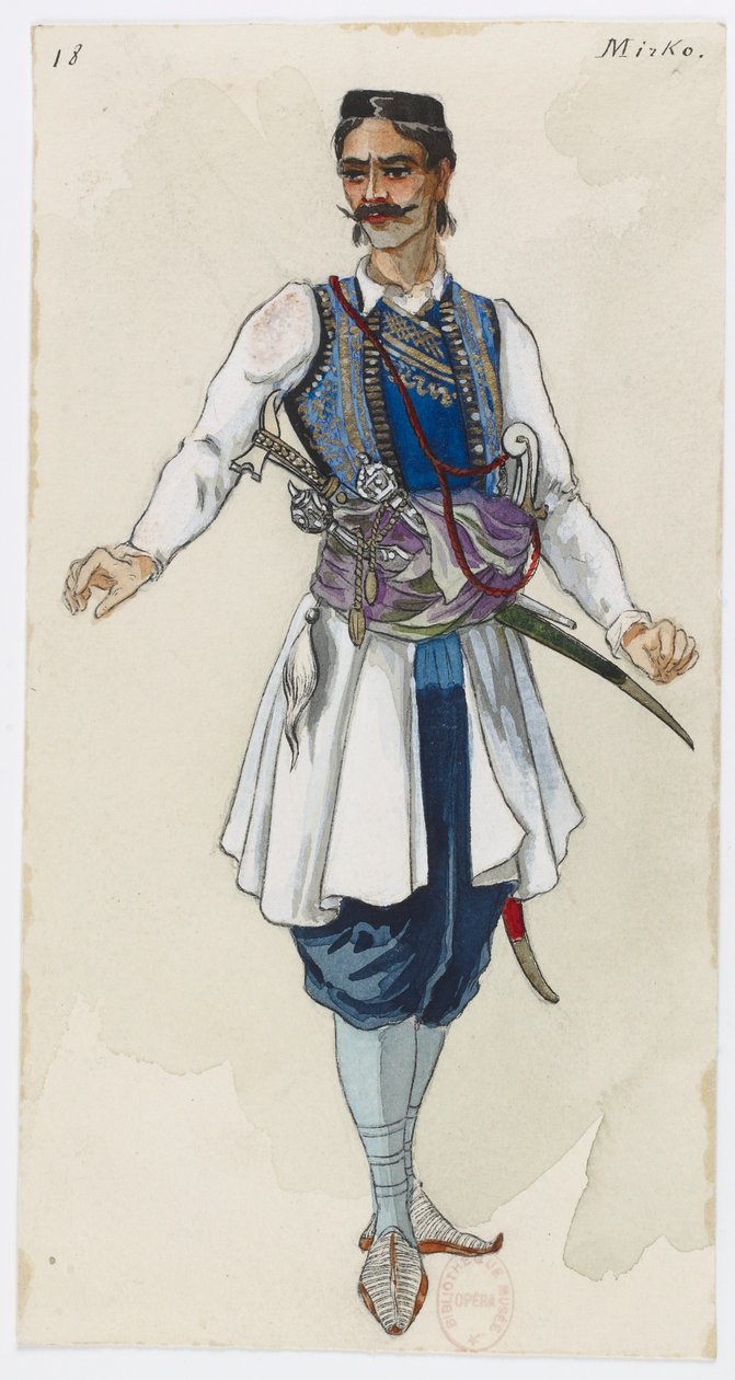 Holmès - La montagne noire - costume designs by Charles Bianchini - 18. Mirko - Charles Bianchini
