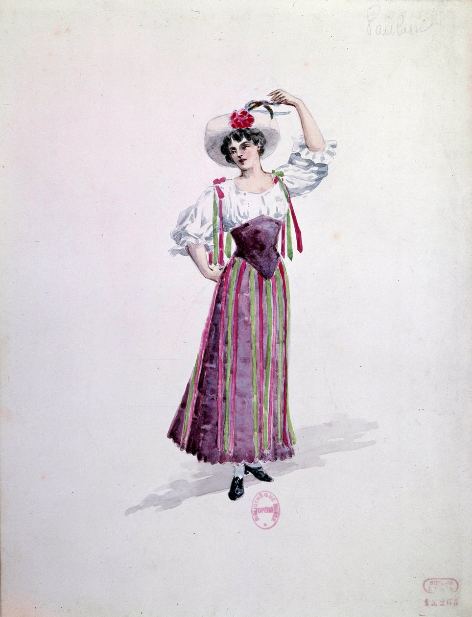 Costume de jeune femme (Nedda ou Colombine ?) pour l