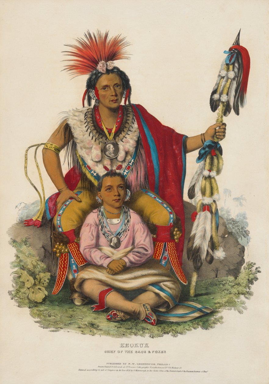 Keokuk - Chef des Sacs et des Foxes - Charles Bird King