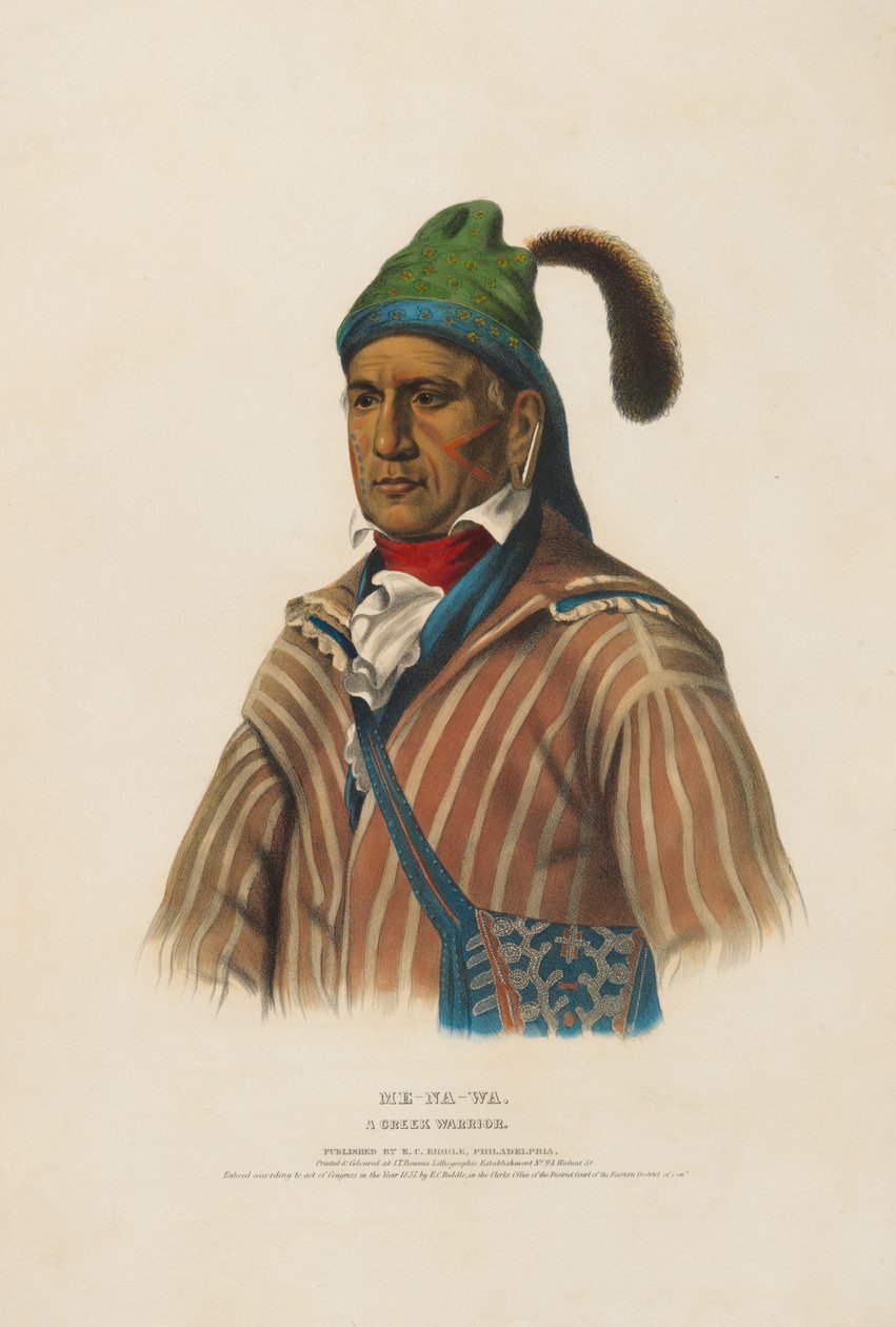 Me-na-wa - Un guerrier creek - Charles Bird King