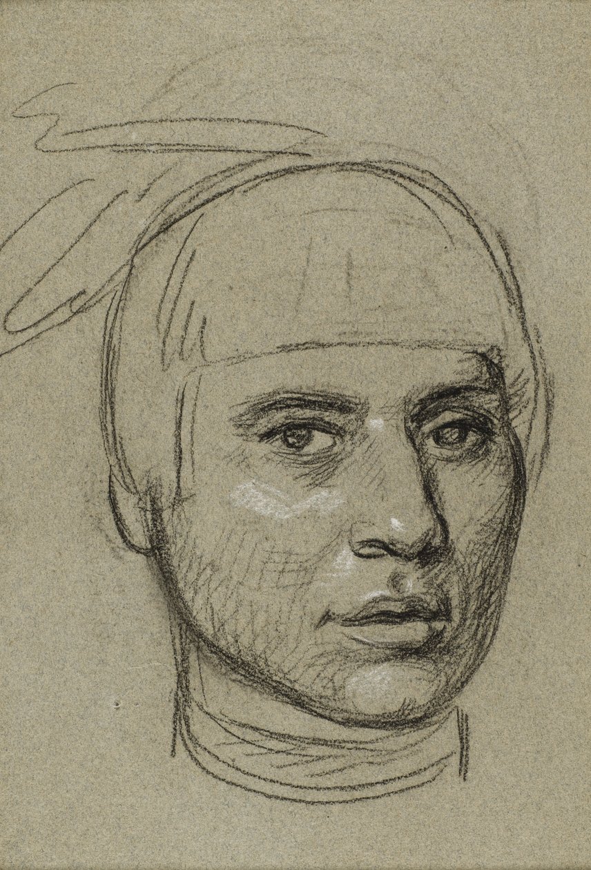 Étude pour un portrait de No-Tin (Vent), un chef ojibwé - Charles Bird King
